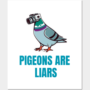 pigeons are liars Posters and Art